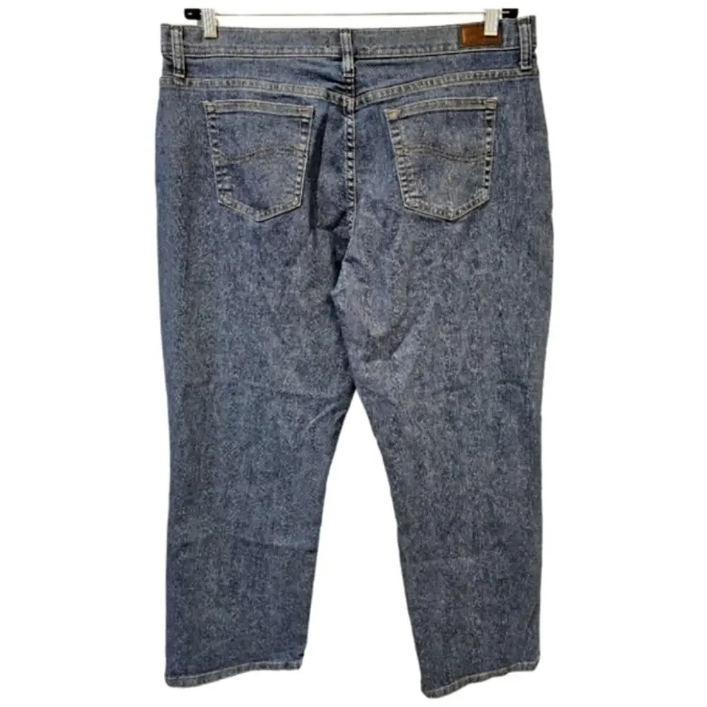 Lee Relaxed Fit at the Waist Mid Rise Jeans Straight Leg Size 18 Short
